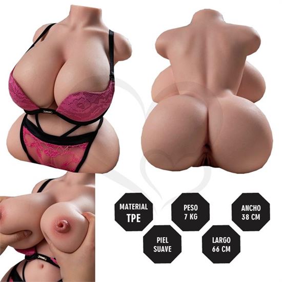 Medio Cuerpo Deluxe 7 KG Con senos realistas y textura Unica